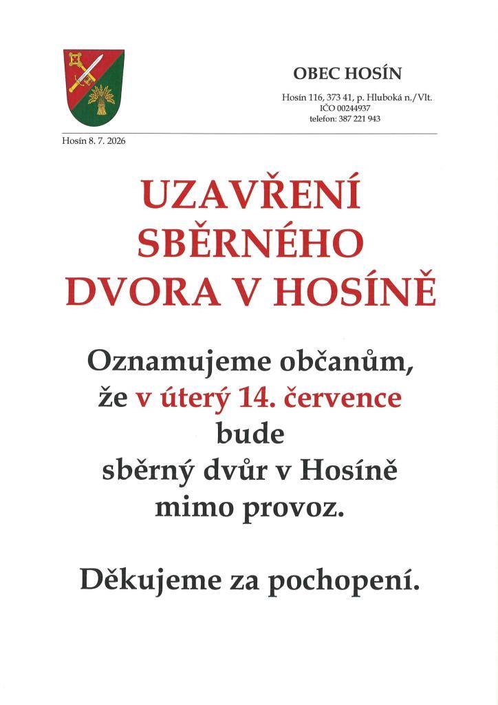 Úterý 14. července 2026