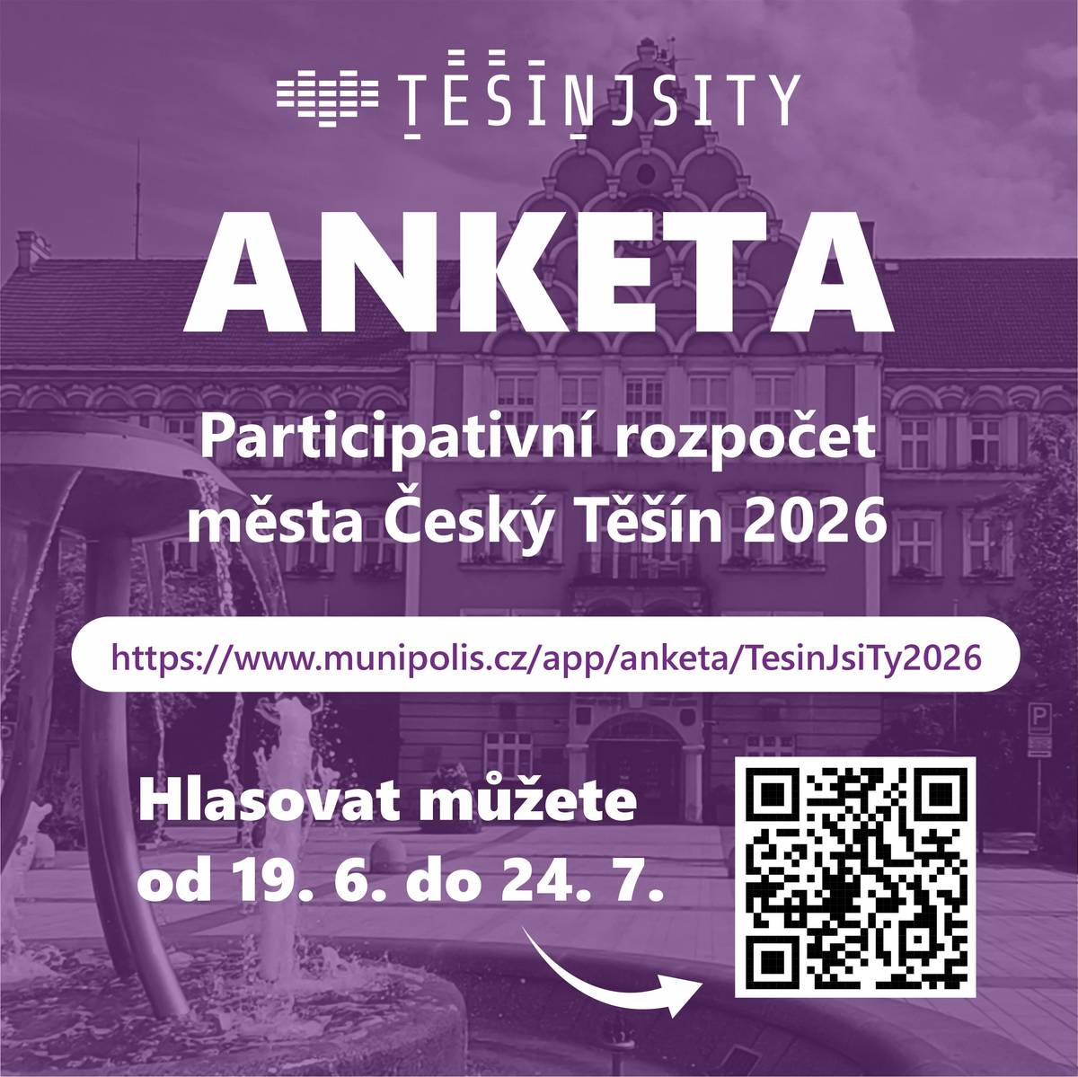 🗳️ Naši občané i letos ukázali, že jim na našem městě záleží! Do participativního rozpočtu (PaRo) poslali skvělé a kreativní nápady, které mají jediný cíl – vylepšit veřejný prostor, podpořit společný život a přinést nové možnosti, jak trávit volný čas v Českém Těšíně. Všechny návrhy prošly pečlivou kontrolou na městském úřadě a do finále postoupily tři jedinečné projekty. Mnozí z vás už své favority podpořili, ale pokud jste ještě nehlasovali, teď je ten správný čas! Který z nich proměníme v realitu? O tom rozhodujete právě vy. O čem můžete rozhodnout? 🧡 VÁNOCE, KTERÉ SPOJUJÍ – ADVENTNÍ VÍKENDY V ČESKÉM TĚŠÍNĚ: Projekt zaměřený na kouzelnou sváteční atmosféru a setkávání se během adventu. 💚 OSVĚTLENÍ TENISOVÉHO KURTU: Návrh, který potěší sportovce a umožní hru i v podvečerních hodinách. 💙 ZASTAVENÍ NEJEN PRO MAGDU – LAVIČKY PRO TY, KTEŘÍ UŽ NEMOHOU: Myšlenka, která přinese nová místa k odpočinku pro seniory či unavené chodce. Jak hlasování funguje?  Celé hlasování probíhá bezpečně online přes platformu 👉 Munipolis   Hlasování je snadné a rychlé. Každý z vás má k dispozici 2 kladné hlasy (pro projekty, které se vám líbí nejvíce) a 1 záporný hlas (pokud některý záměr vyloženě nepodporujete). Nemusíte samozřejmě využít všechny své hlasy, stačí vybrat to, co s vámi nejvíc rezonuje. 📅 Nenechte si ujít svou šanci! Hlasování končí už 24. července 2026. Zapojte se a vyberte to nejlepší pro náš Český Těšín. Každý hlas se počítá a tvoří budoucnost našeho domova! 💛 Podrobné informace k PaRo 2026 najdete na 👉 webových stránkách participativního rozpočtu.