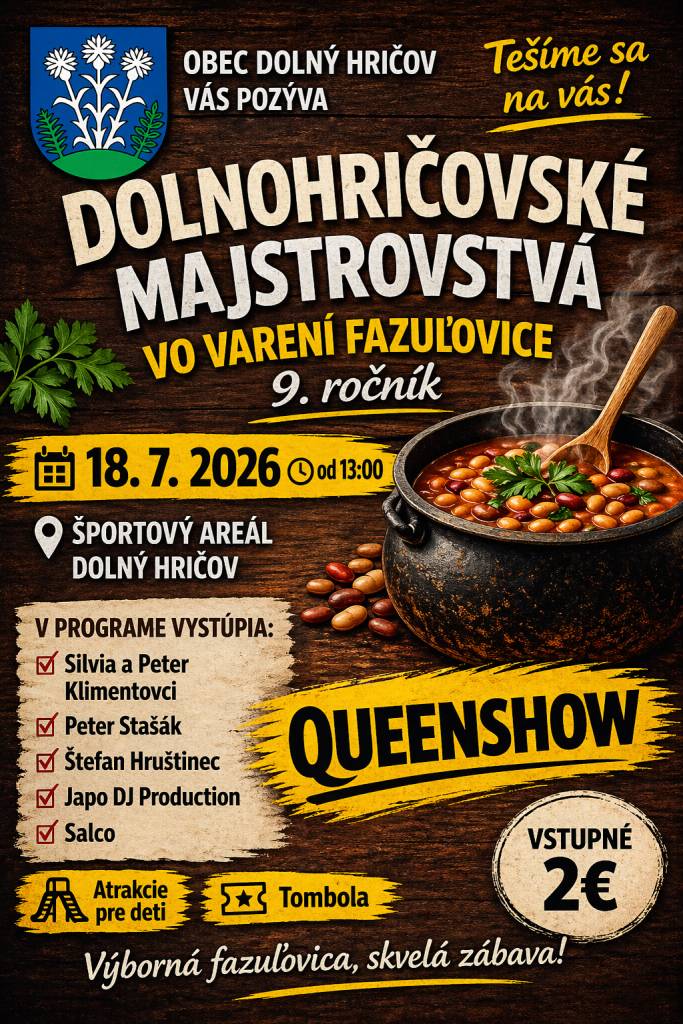 Dolnohričovské majstrovstvá vo varení fazuľovice - 9. ročník