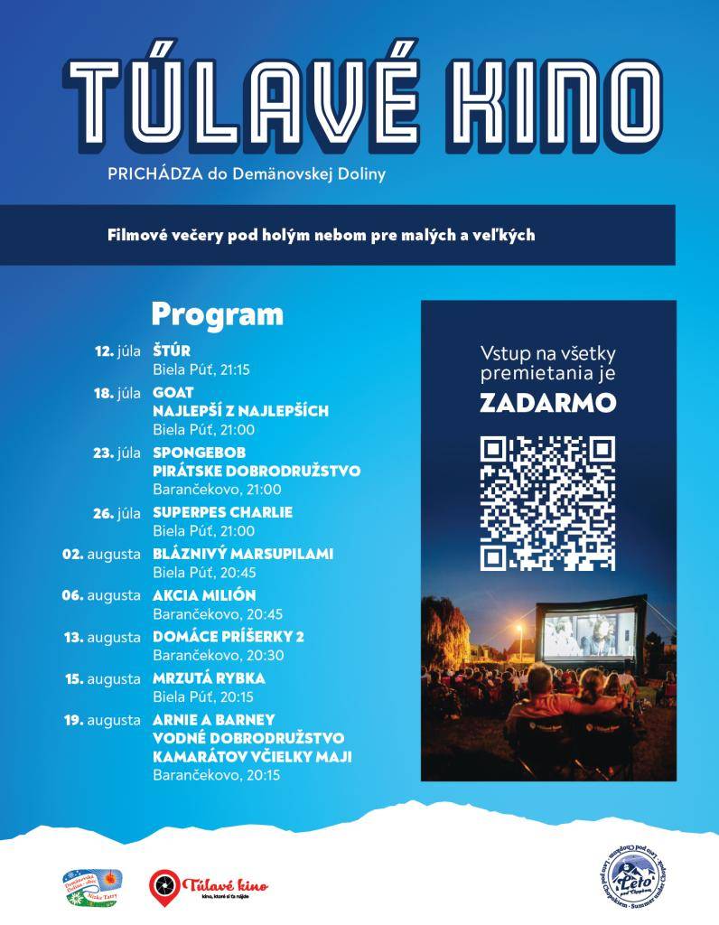 Túlavé kino - letné kino v JASNEJ