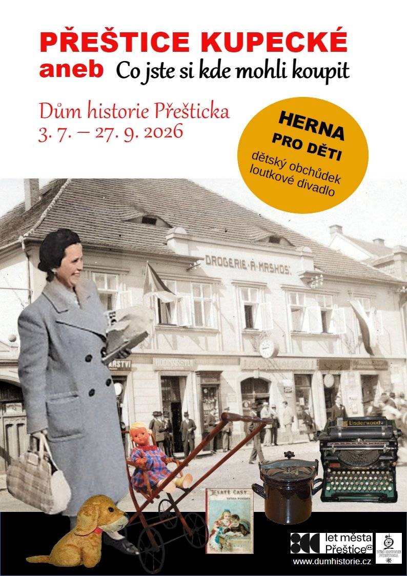 K letošnímu kulatému výročí města je v Domě historie Přešticka připravena retrovýstava PŘEŠTICE KUPECKÉ aneb Co jste si kde mohli koupit. Vystaveny jsou desítky předmětů z období let 1918 a 1980, které Dům historie Přešticka získal darem do sbírky v uplynulých 25 letech.