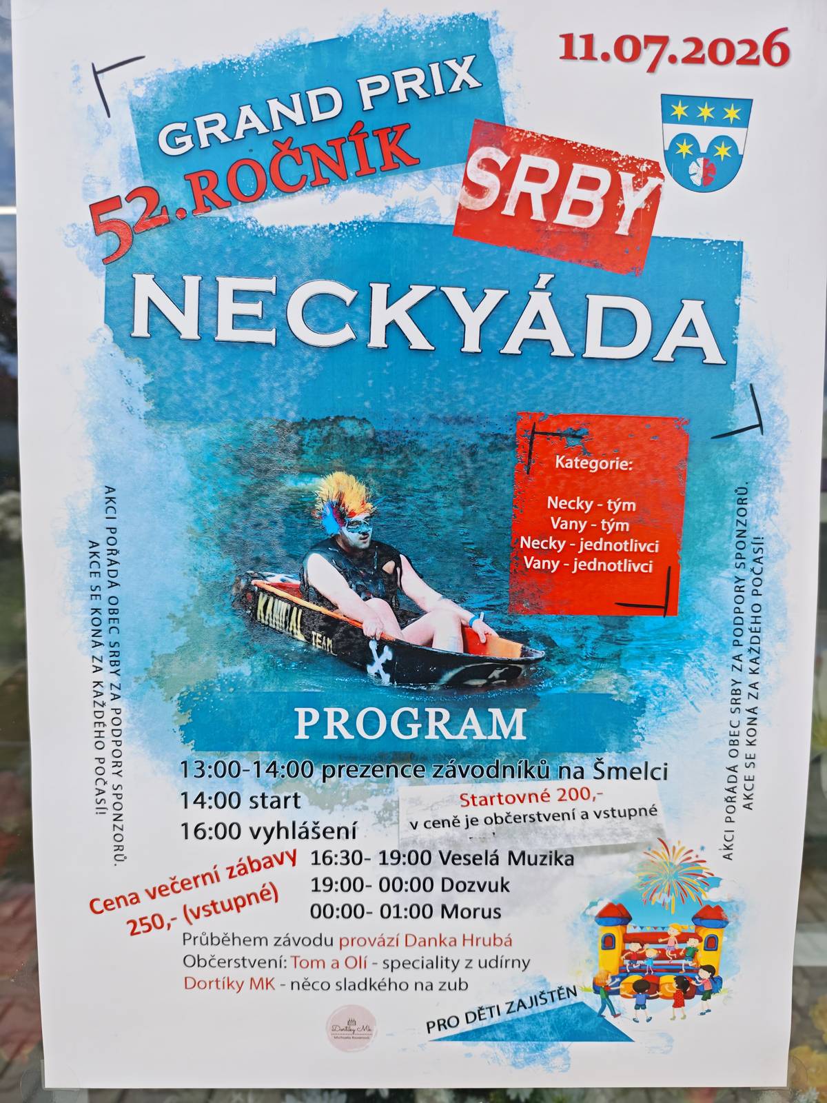 Neckyáda 2026, Srby 11.7. 14:00