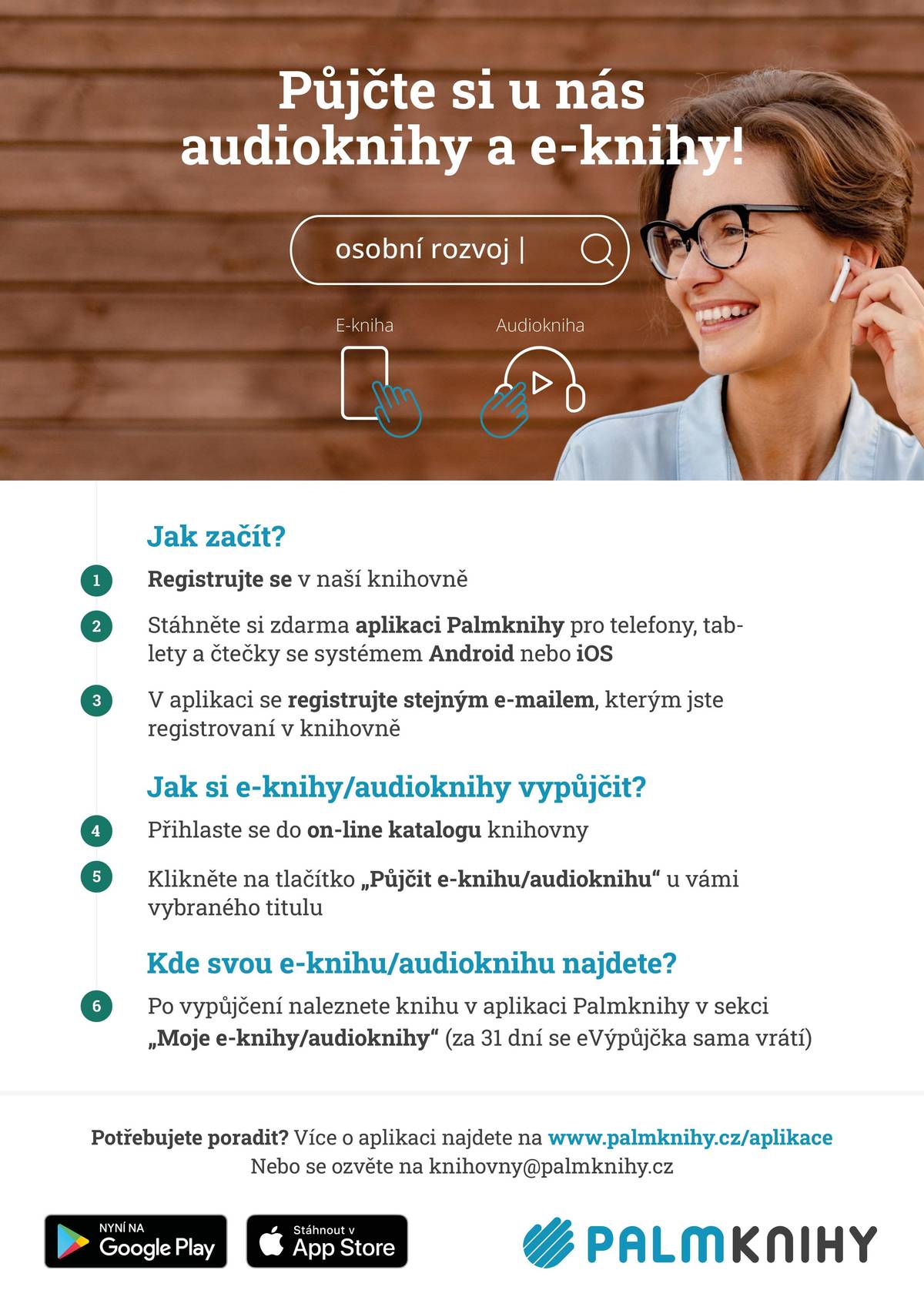 Knihovna zavádí novou službu pro čtenáře. Elektronické a audio knihy si můžete půjčit online v rámci registrace. Pestrý výběr z 20 000 knih. Bližší informace poskytne paní knihovnice.