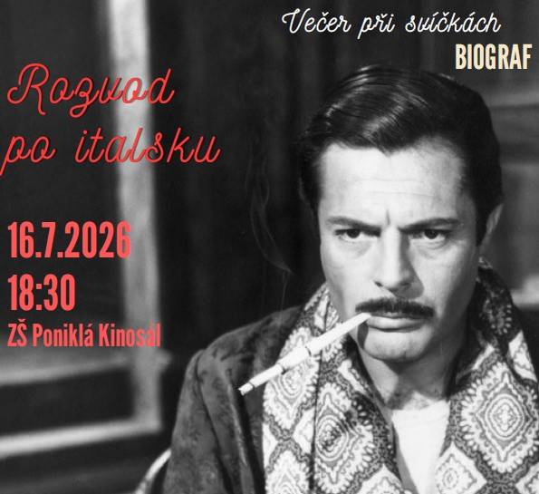 italská komedie    vstupné dobrovolné  občerstvení zajištěno  bar otevřen od 18:30
