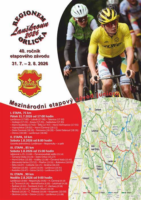 Sportovní klub policie Duha Lanškroun připravuje ve dnech 31. července až 2. srpna 2026 jubilejní 40. ročník Mezinárodního cyklistického závodu Regionem Orlicka pro kategorii juniorů. Hlavním dějištěm závodu bude Lanškroun a silnice Pardubického a Olomouckého kraje.