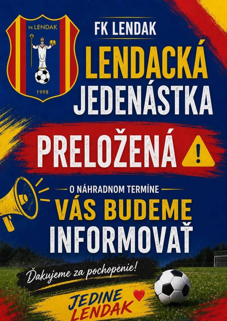 O náhradnom termíne Vás budeme informovať.   Ďakujeme za pochopenie!