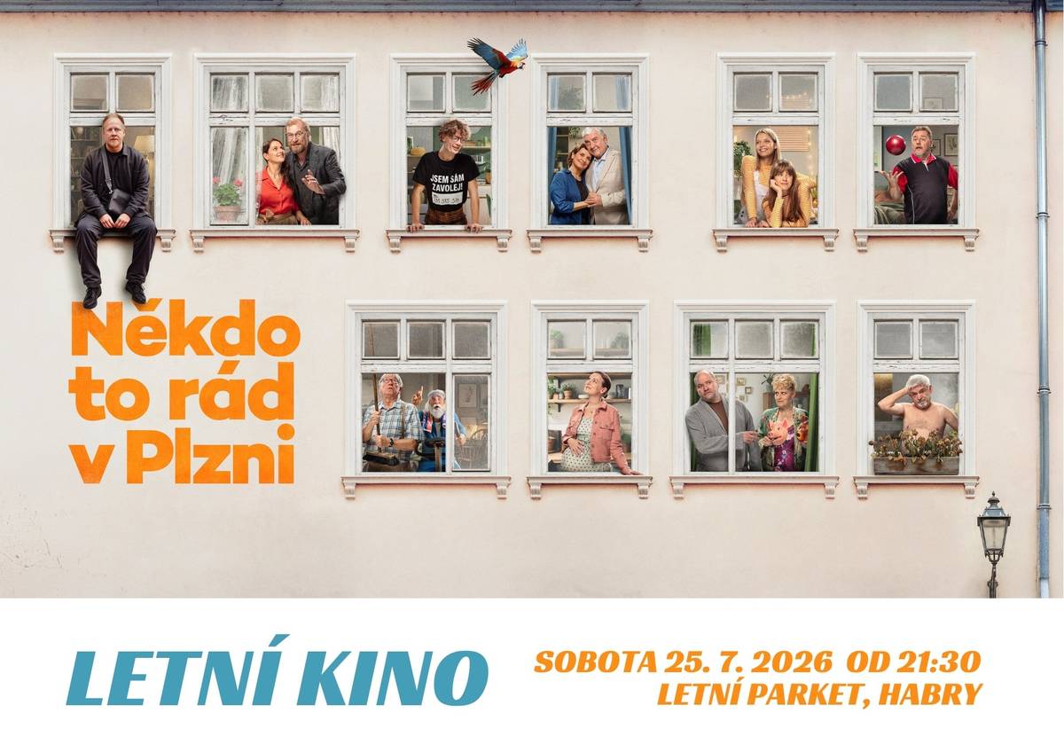 Město Habry Vás zve v sobotu 25.7.2026 od 21:30 na letní kino, které se bude konat na parketě za sokolovnou. Promítat se bude film Někdo to rád v Plzni.