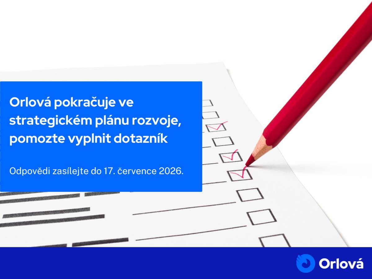 souvislosti s připravovanou aktualizací Strategického plánu rozvoje města Orlová na období 2017-2033 bychom rádi porovnali data z dotazníkového šetření z roku 2017, 2023 a za rok 2026, proto si vás dovolujeme oslovit s pomocí o spolupráci. Strategický plán je zaměřený na čtyři oblasti, a to městská infrastruktura, město a lidé,...