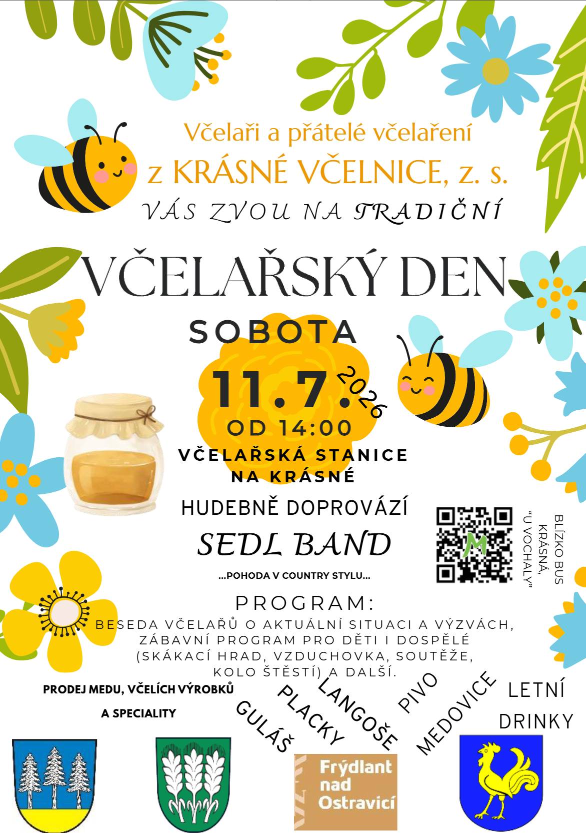 🍰 14:00 – Včelařský den na Krásné Program pro celou rodinu, hudba, med i další dobroty.     🌙 21:00 – Noční výšlap na Ondřejník Večerní výšlap za letní atmosférou.     💙 Ať už si vyberete kteroukoliv z akcí, přejeme vám krásné zážitky!     📲 Více informací o této i dalších kulturních akcích najdete na profilu Kulturní centrum Frýdlant nad Ostravicí