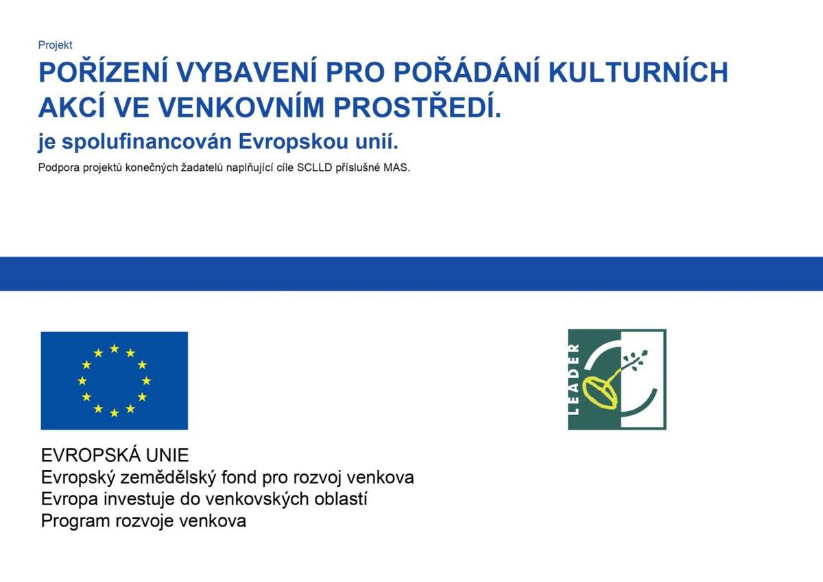 Pořízení vybavení pro pořádání akcí ve venkovním prostředí