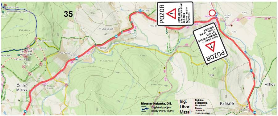 🚧UZAVÍRKA 🚧 V sobotu 18. července bude silnice: Úsek Milovy - České Milovy - Březiny - Krásné uzavřen v čase: 12:40 - 15:05 hod.  Jedná se o silniční cyklistický závod, závodníci se budou pohybovat pouze po asfaltových a zpevněných cestách dle mapových podkladů. Více info o akci na www.roadclassics.cz
