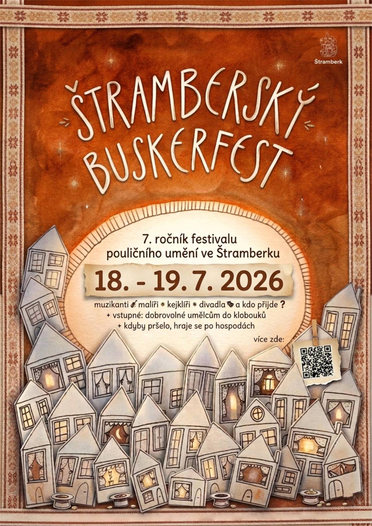 Nenechte si ujít tento jedinečný festival pouličního umění! Představení účinkujících naleznete na FB profilu: Štramberský BUSKERFEST