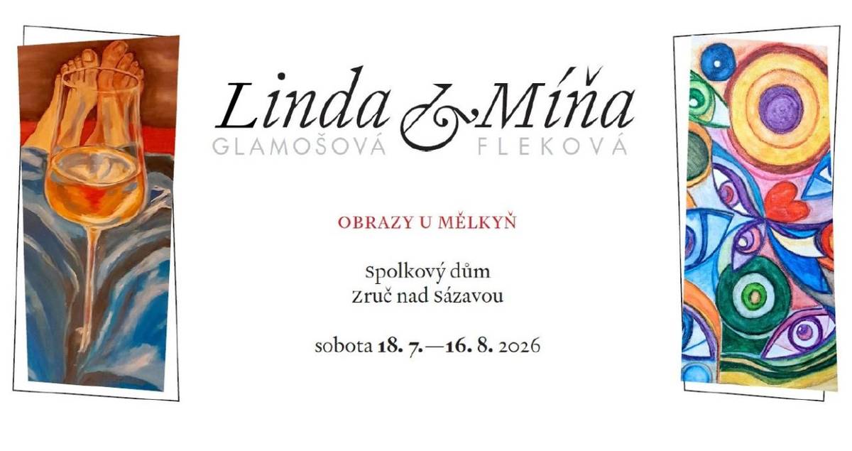 Od 18. 7. do 16. 8. můžete ve Spolkovém domě navštívit výstavu obrazů L. Glamošové a D. Flekové. Slavnostní vernisáž proběhne 18. 7. od 16:00 ve Spolkovém domě. Těšíme se na vás.