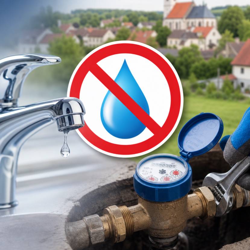 Vážení občané, z důvodu výměny hlavního vodoměru bude zítra 15.7.2026 v dopoledních hodinách  odstávka pitné vody v celé obci. Děkujeme za pochopení