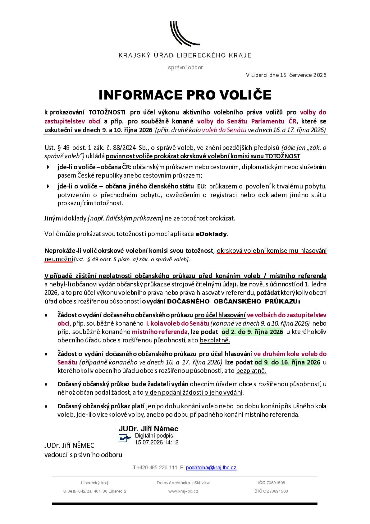pro účel výkonu aktivního volebního práva voličů.  PDF ke stažení >>>