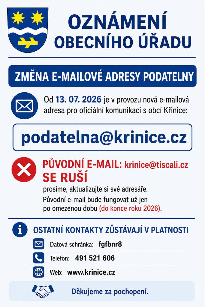 oznámení