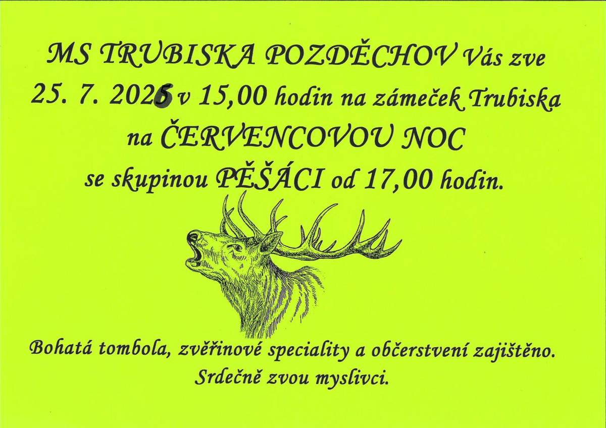 25.7.2026 V 15:00, zámeček Trubiska