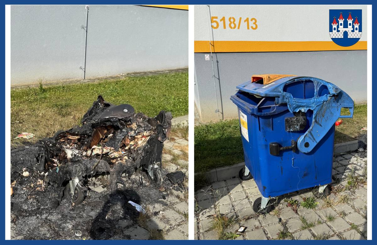 Pri jednom z kontajnerových stojísk niekto odložil starý nábytok, na inom došlo k požiaru nádoby na papier.