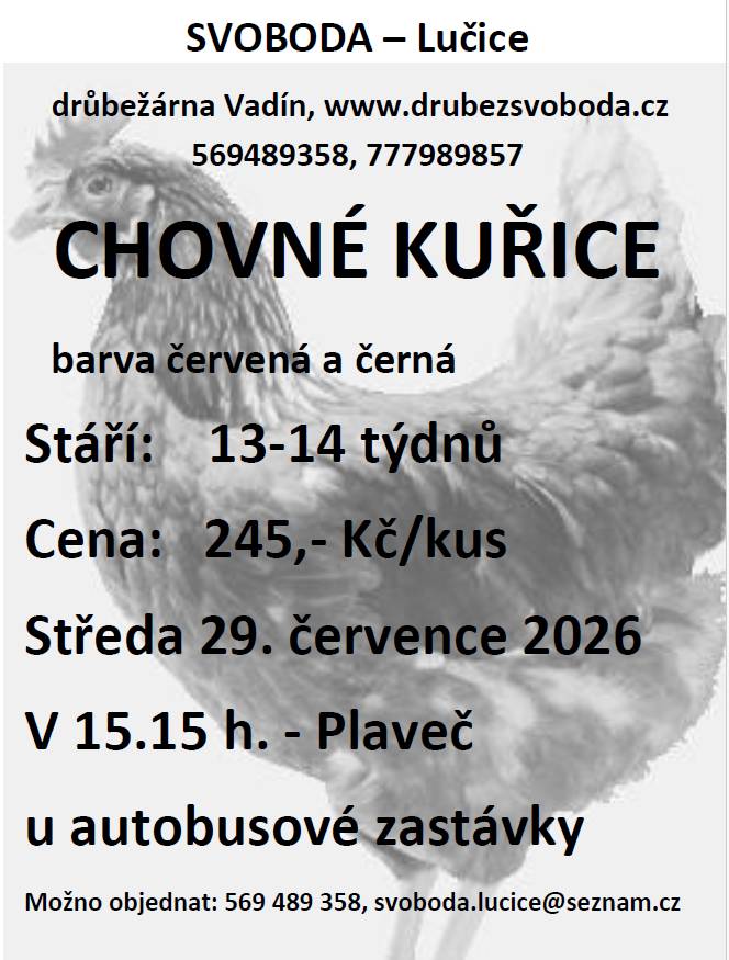 středa 29.7.2027 od 15:15