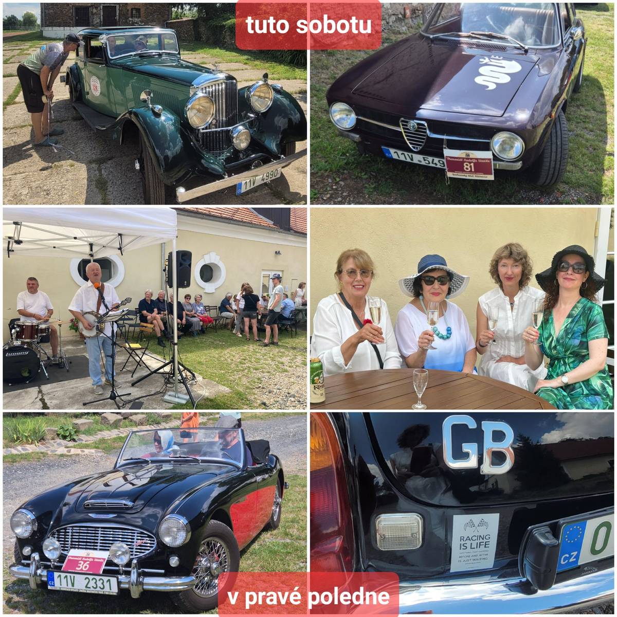 Tuto sobotu 18. července se koná závod automobilových a motocyklových veteránů.  Jedna zastávka retro vozidel bude od 11:45 již tradičně také na Novém zámku ve Škvorci - Smiřických 2, Škvorec  (statek a ZŠ Purkrabka naproti Savoia Castle). Do ušlechtilého burácení motorů bude swingovat Děsband. Těšíme se na vaši návštěvu. Rodina Montoya