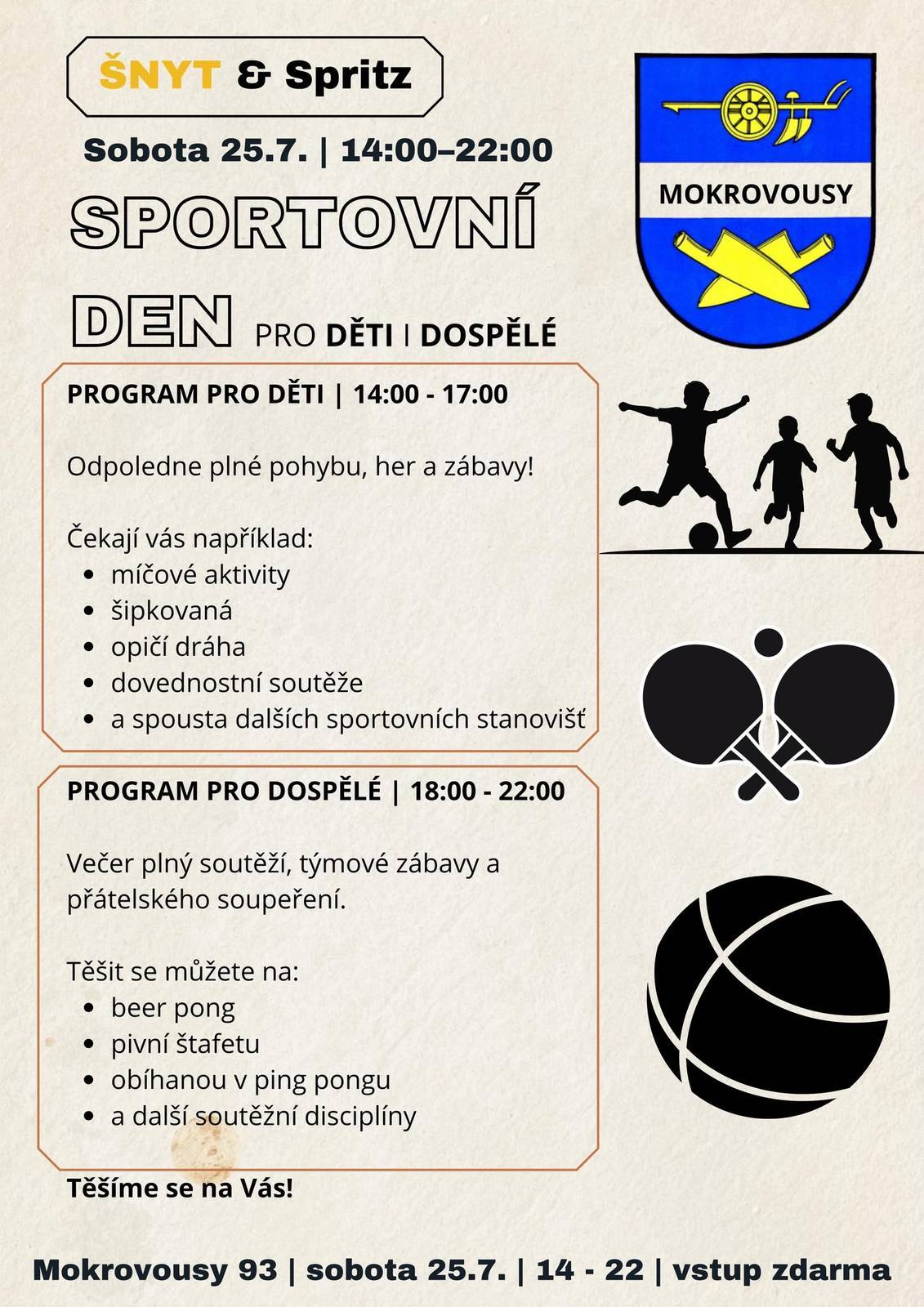 Náhradní termín dětského dne je tu: 25. července od 14 hodin.