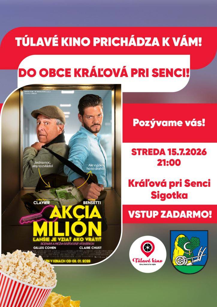 streda 15.7.2026 na Sigotke   vstup zdarma.