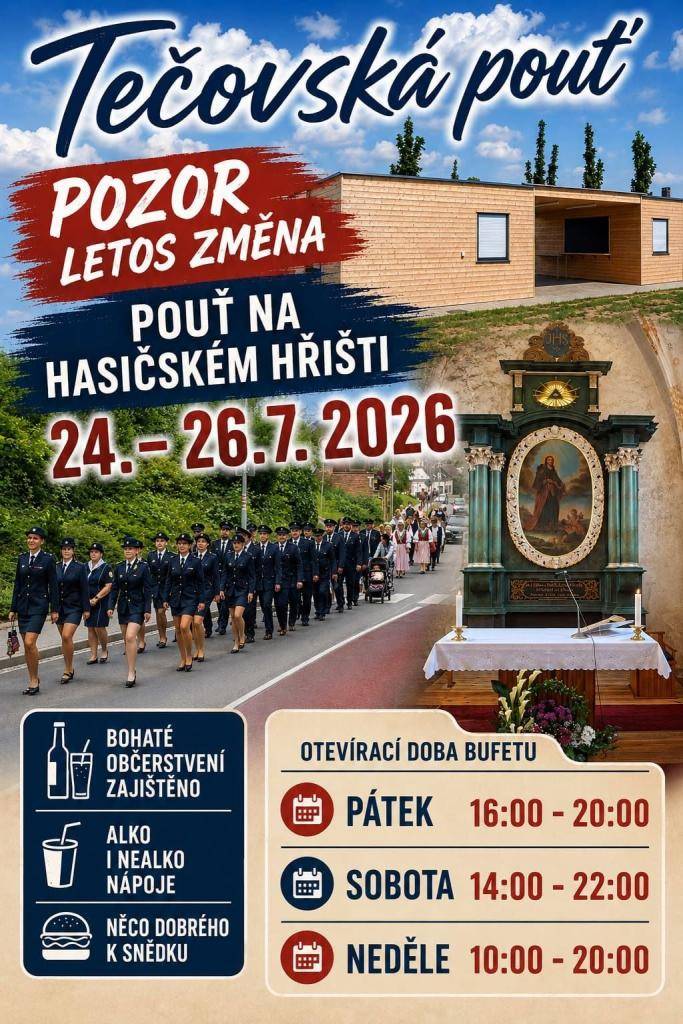 Sbor dobrovolných hasičů obce Tečovice si Vás dovoluje pozvat na tradiční pouťové veselí.