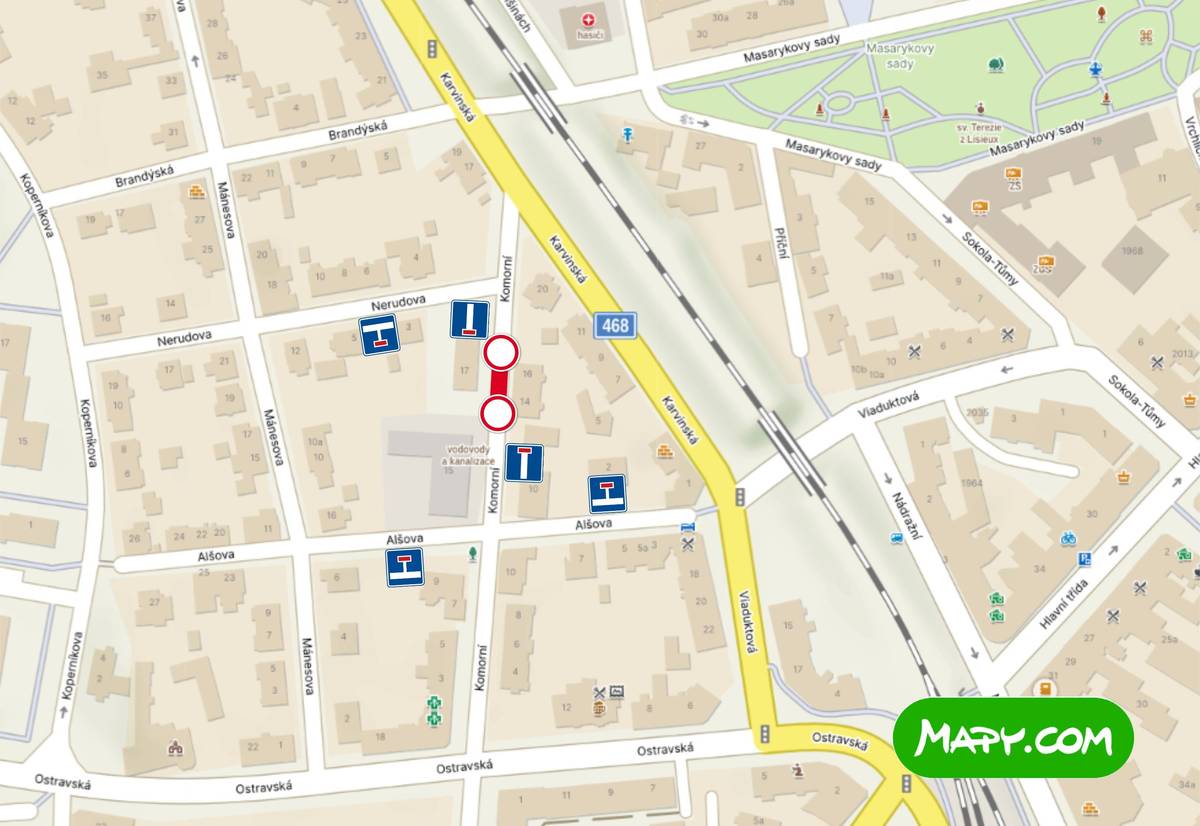 Informujeme, že v době od 20. 7.2026, 7:00 hod. do 26.7.2026, 15:00 hod., bude úplně uzavřen silniční provoz na vozovce a přilehlém chodníku ul. Komorní u domu č. 570/16 v délce 10 m.  Důvodem uzavírky je oprava povrchu vozovky.