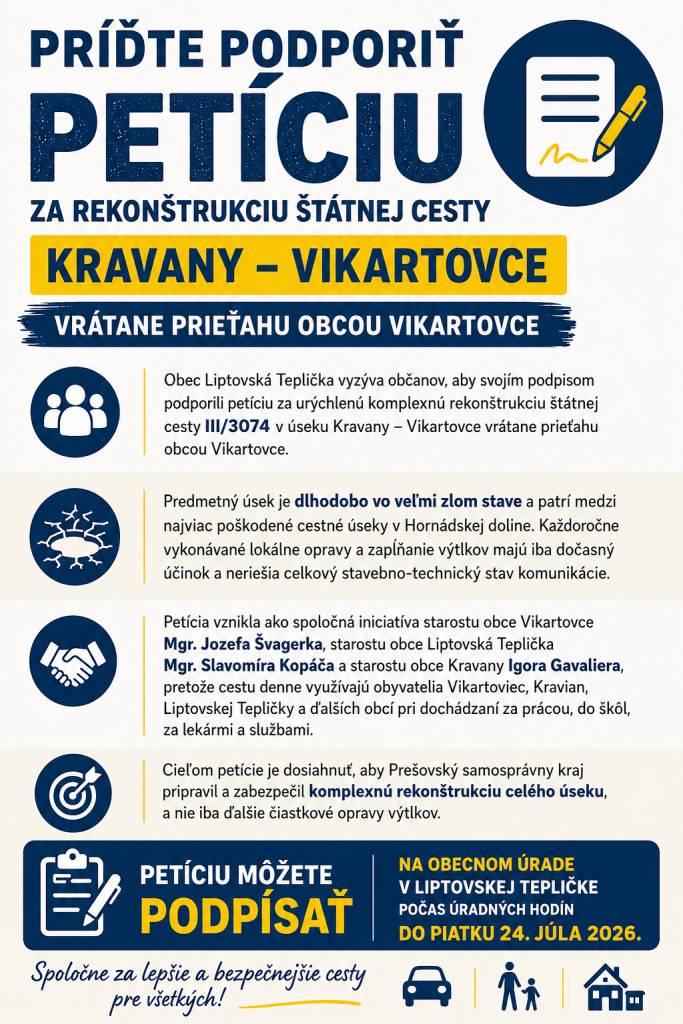 vrátane prieťahu obcou Vikartovce