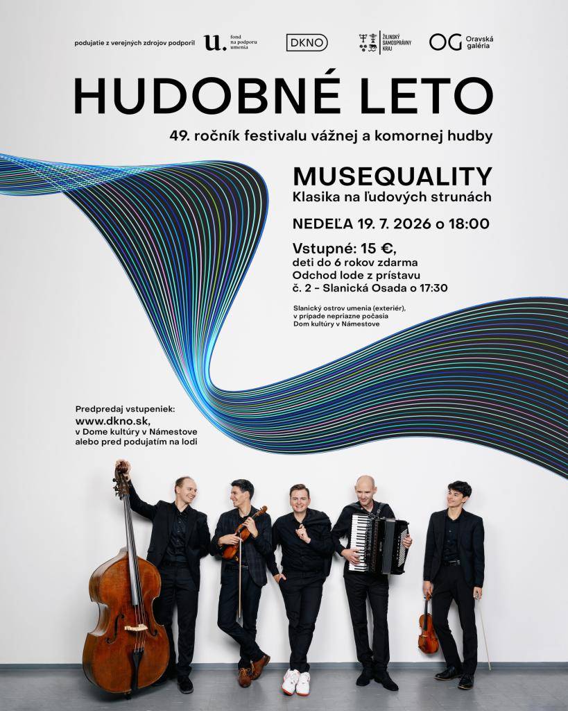 V nedeľu 19.7. 2026 sa na Slanickom ostrove v rámci 49. ročníka Hudobného leta uskutoční koncert -  (festival klasickej hudby). Tento rok prijalo pozvanie zoskupenie MUSEQUALITY s programom: Klasika na ľudových strunách. V telese hrajú aj bratia Viktor a Lukáš Janoštínovci. Srdečne pozývame.