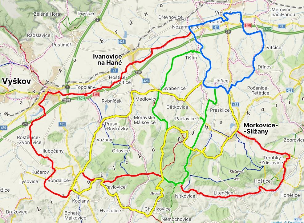 Vznikly nové cyklotrasy. Stezky byly doplněny také o mapovou aplikaci. Aplikace funguje přes webový odkaz, není potřeba nic stahovat. Trasy jsou součástí také turistické mapy Mapy.cz.
