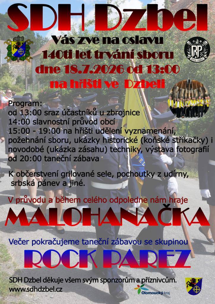 Pozvánka SDH Dzbel