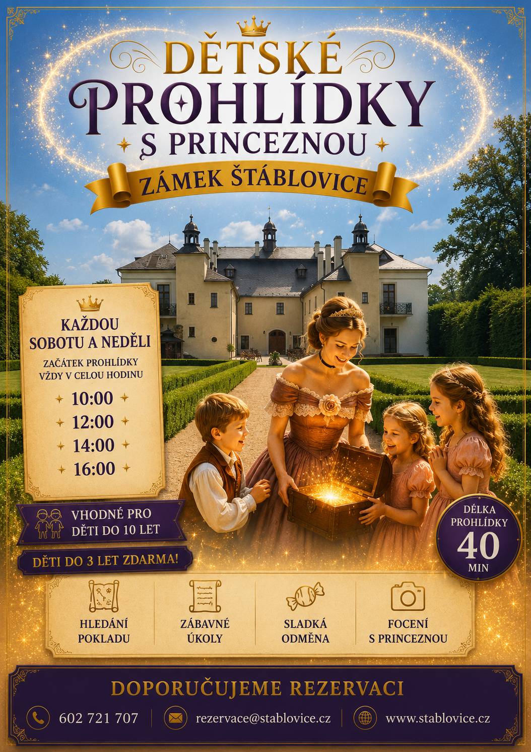 ZÁMEK ŠTÁBLOVICE - PROHLÍDKY S PRINCEZNOU