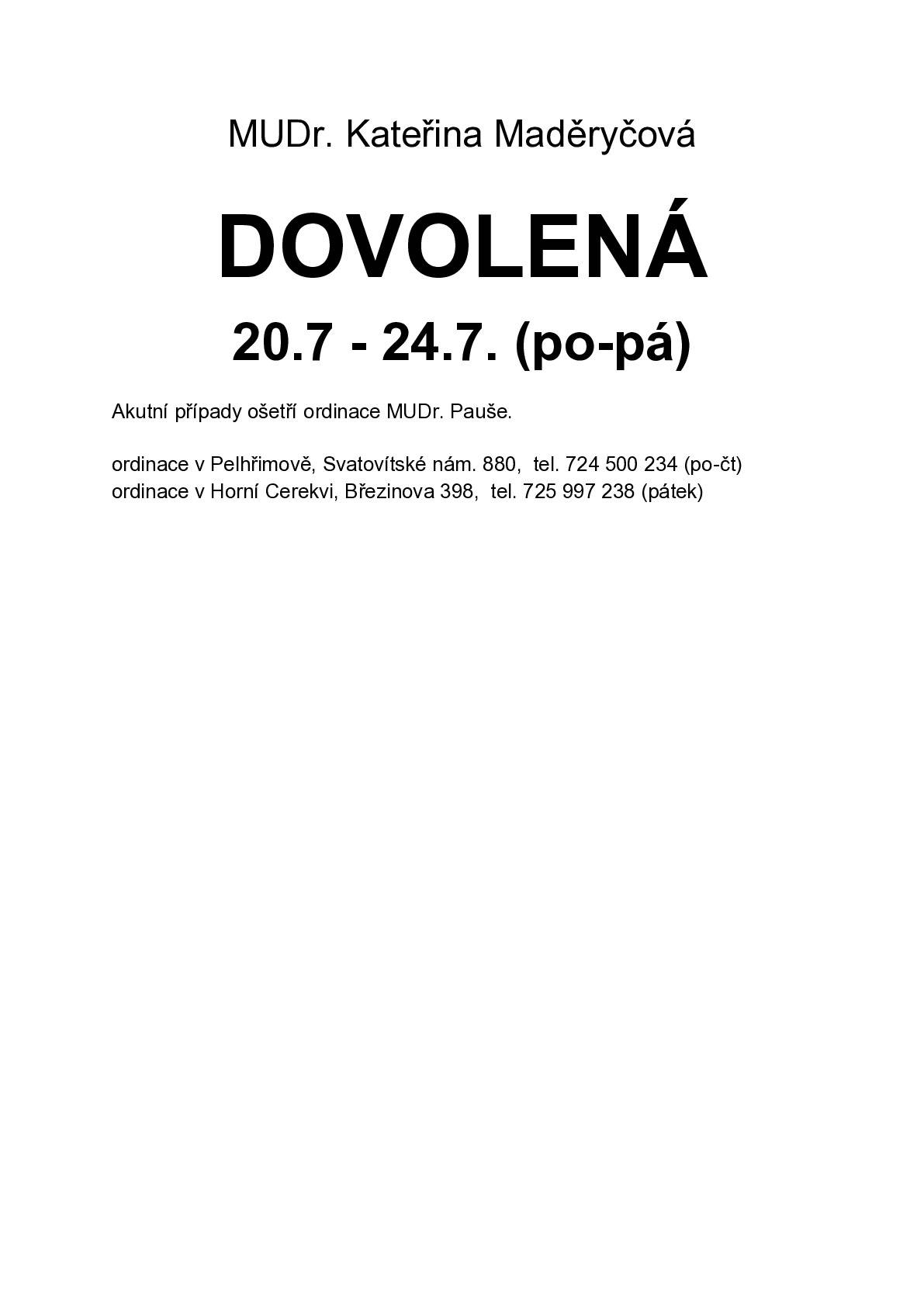 Dovolená ...
