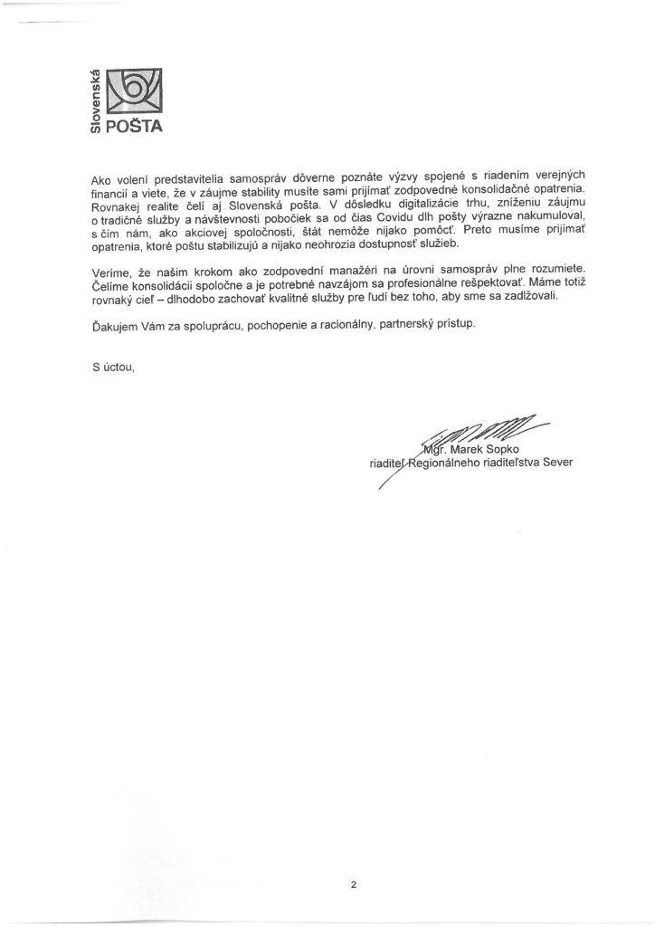 Prevádzka Pošty v Zemianskych Kostoľanoch bude dočasne zatvorená od 20.7.2026 do 30.9.2026.
