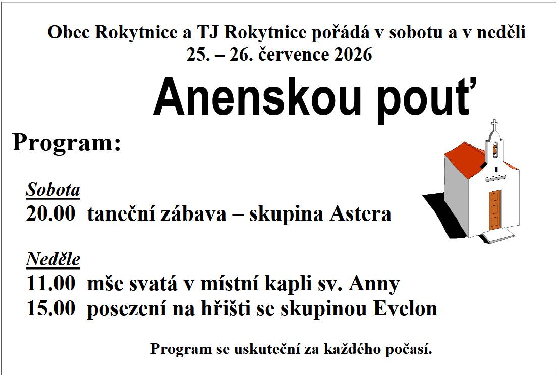Pozvánka - Anenská pouť