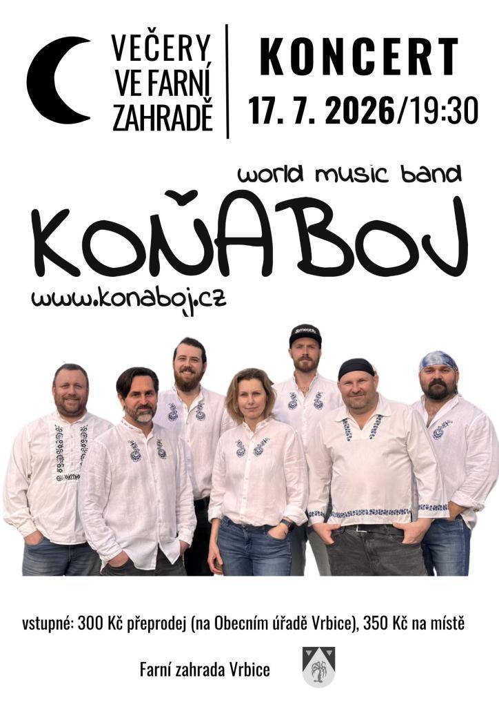 Kdy: 17.7.2026 od 19:30  Kde: Farní zahrada Vrbice