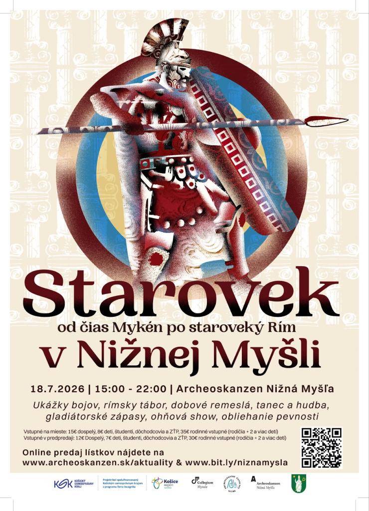 Collegium Myssle a obec Nižná Myšľa v spolupráci s KSK v rámci programu Terra Incognita aj v roku 2026 pre vás pripravujú originálny program na najväčšom festivale staroveku na Slovensku!