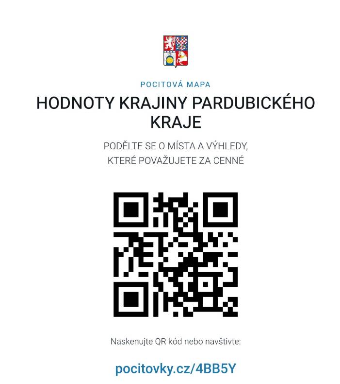 Pardubický kraj zve obyvatele k účasti na projektu pocitové mapy, který se zaměřuje na sdílení cenných míst a výhledů. Pomozte nám identifikovat lokality, které jsou pro vás důležité a přispějte k ochraně krajiny. Naskenujte QR kód nebo navštivte webové stránky pro více informací.