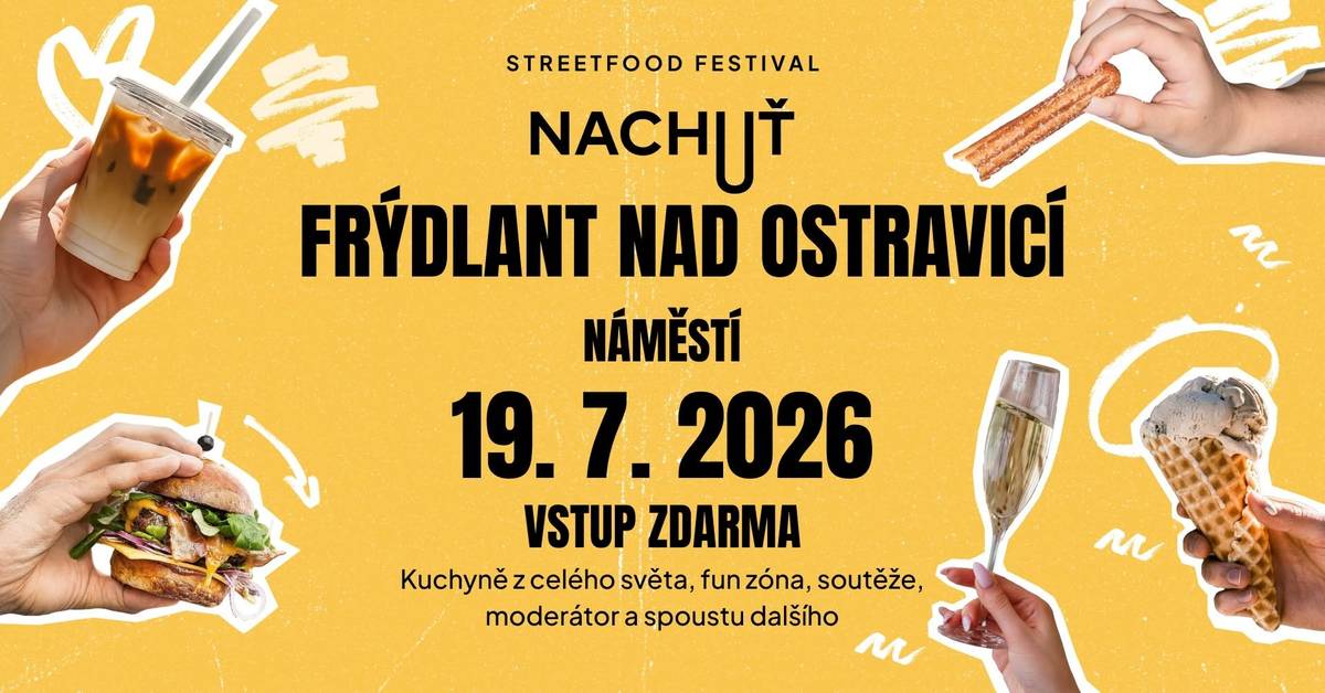 🍟 Přijďte si užít den plný chutí. Čekají na vás speciality z různých koutů světa, osvěžující nápoje i program pro děti.    📅 Neděle 19. července | 10:00–18:00 📍 Náměstí Frýdlant nad Ostravicí   📲 Více informací o události zde: https://www.facebook.com/events/4304519703124294/?active_tab=discussio