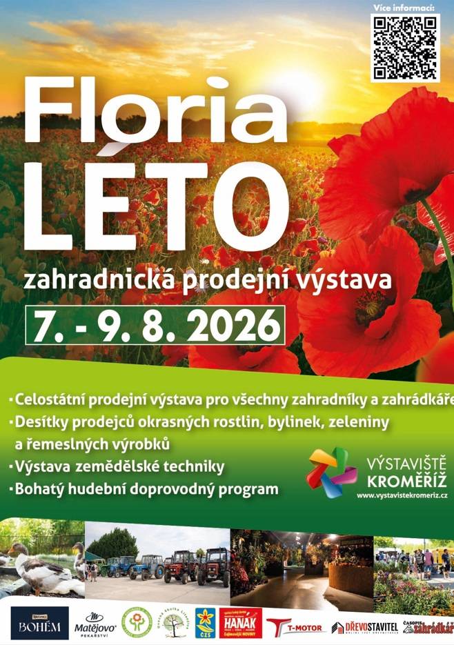 Léto plné barev a inspirace! Od 7. do 9. srpna FLORIA LÉTO na Výstavišti Kroměříž.