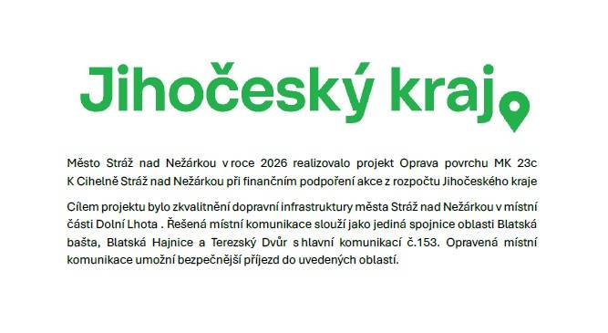 Publicita projektu Oprava komunikace
