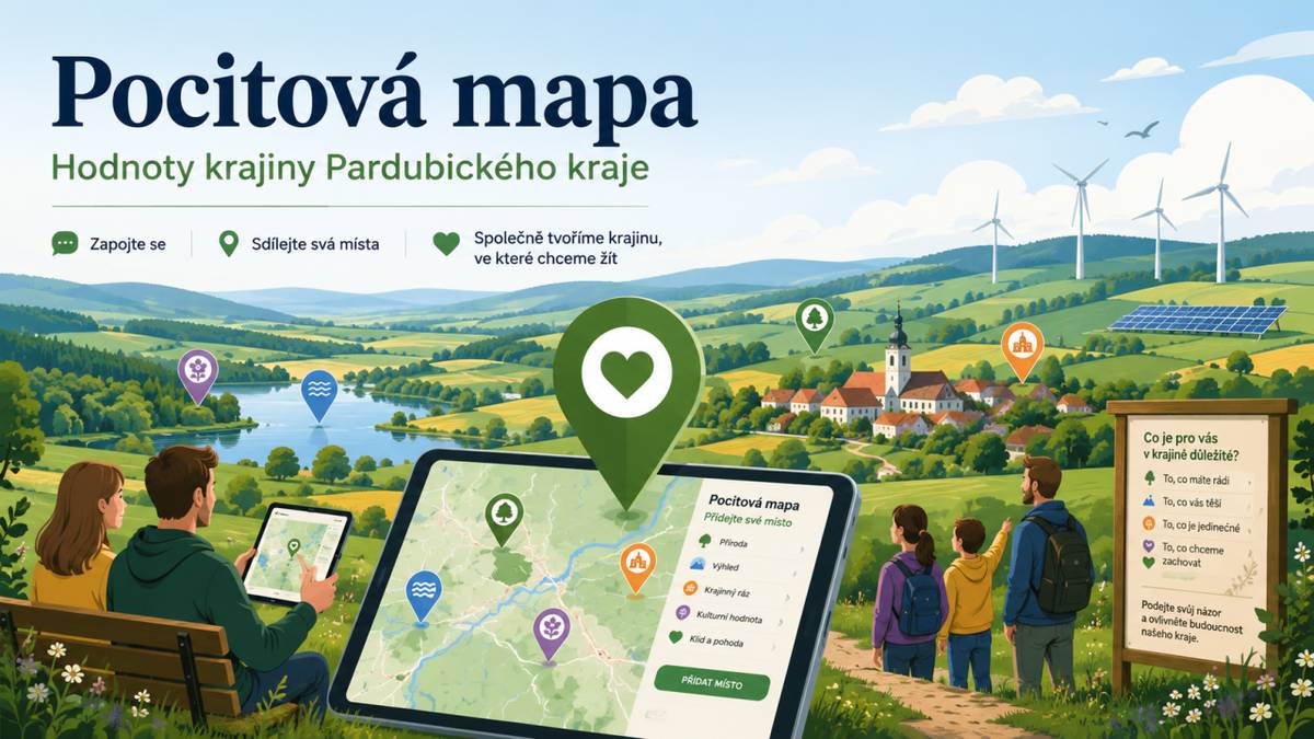 Pardubický kraj připravuje územní studii zaměřenou na možnosti rozvoje obnovitelných zdrojů energie na území kraje, zejména větrných a fotovoltaických elektráren. Do její přípravy se nyní může zapojit také veřejnost prostřednictvím online pocitové mapy „Hodnoty krajiny Pardubického kraje“.