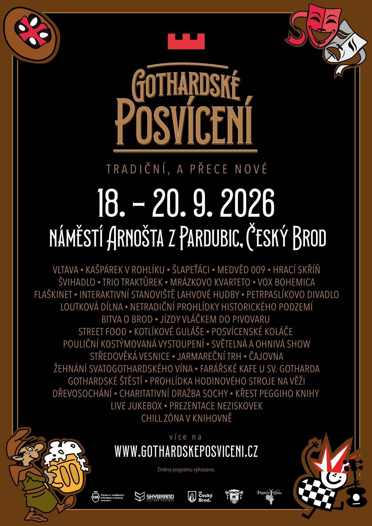 Kompletní program bude v průběhu léta: https://gothardskeposviceni.cz/