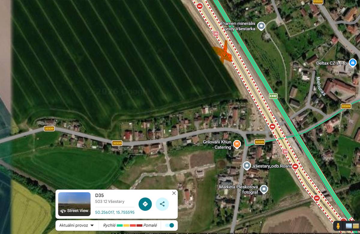 Zvýšení hlukové zátěže - stavba D35 Sadová-Plotiště 18.7.-19.7.2026