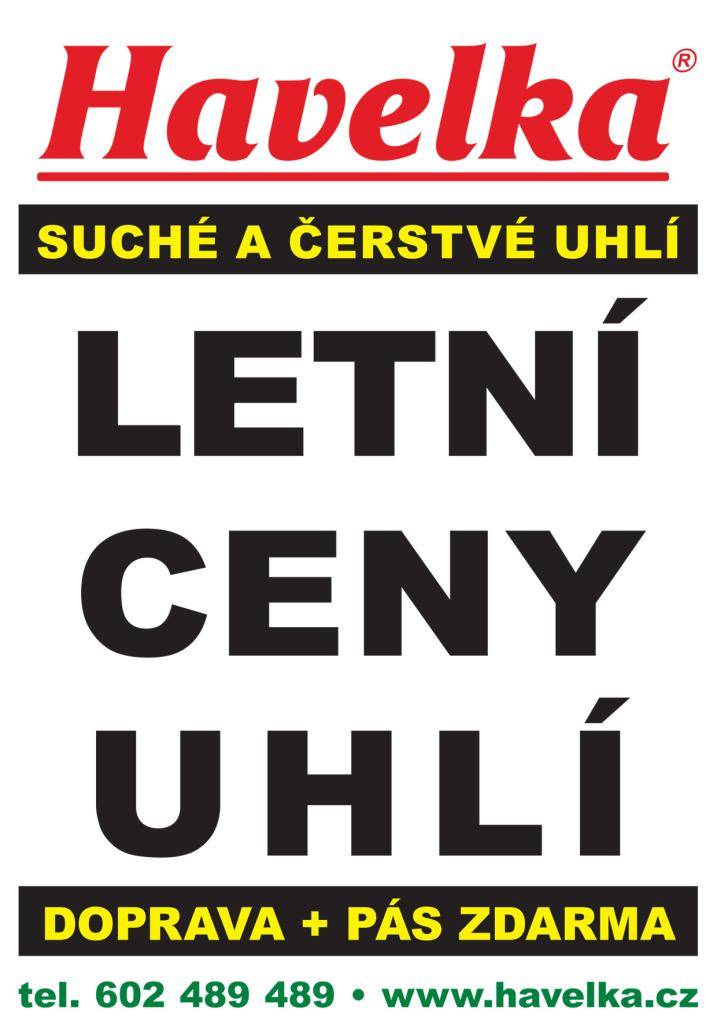 U firmy Havelka uhelné sklady  letní ceny uhlí s dopravou a pásem zdarma, uhlí, brikety a koks za výhodné letní ceny. Objednávky na tel.602 489 489.