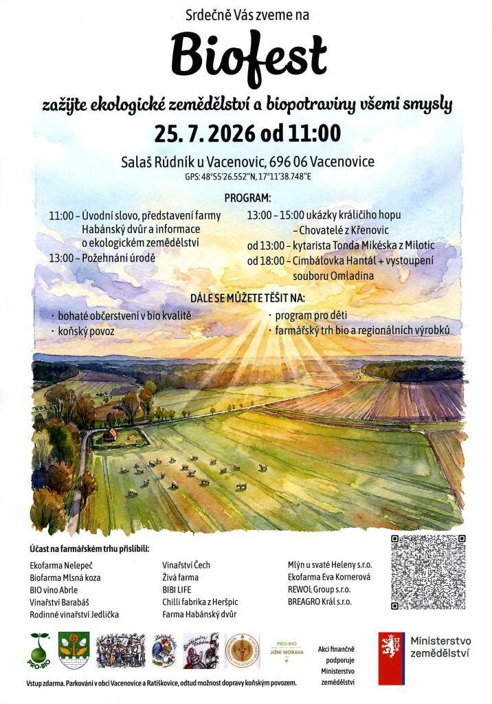 Národipisný spolek Vacenovice, z.s. Vás zve na jarmark bioproduktů.