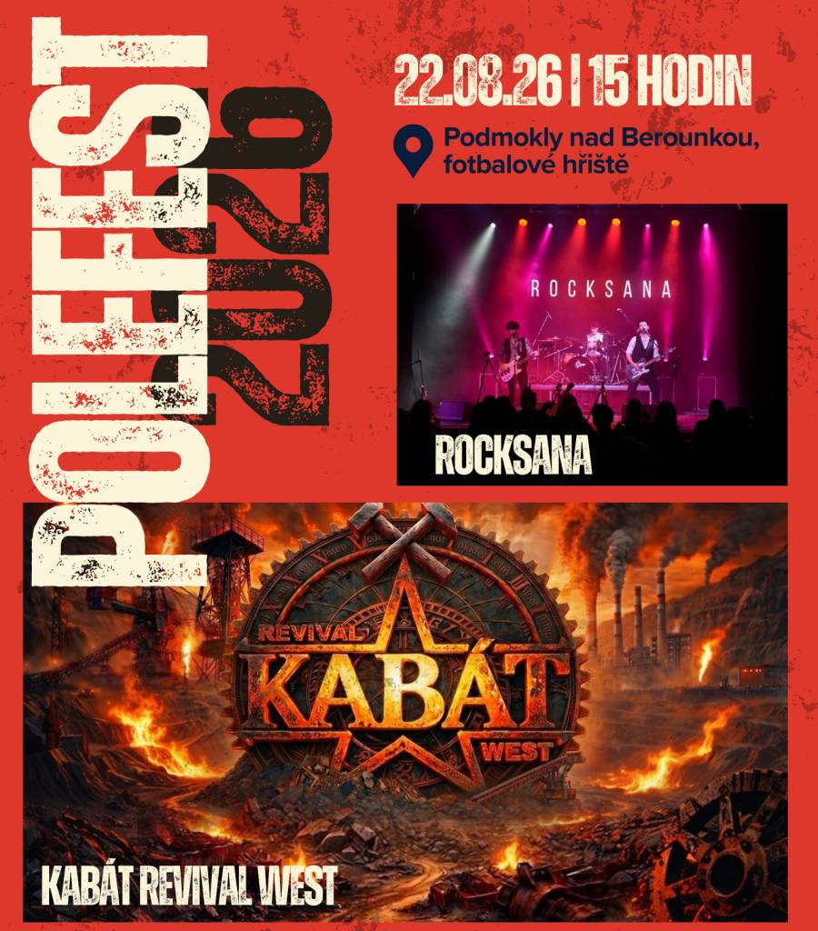 POdmokelský LEtní FESTival se blíží, zapište si: 22. 8. 2026 v 15 hod na fotbalovém hřišti.