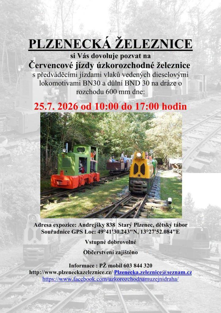 Provoz úzkorozchodné železnice 600 mm, výstava vozidel PŽ.