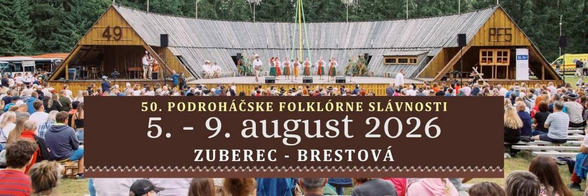 Jeden z najvýznamnejších festivalov tradičnej ľudovej kultúry – Podroháčske folklórne slávnosti – si v tomto roku pripomenie polstoročie svojej existencie. Jubilejný ročník tohto medzinárodného podujatia ponúkne po prvýkrát až 5-dňový program. Srdečne Vás pozývame.